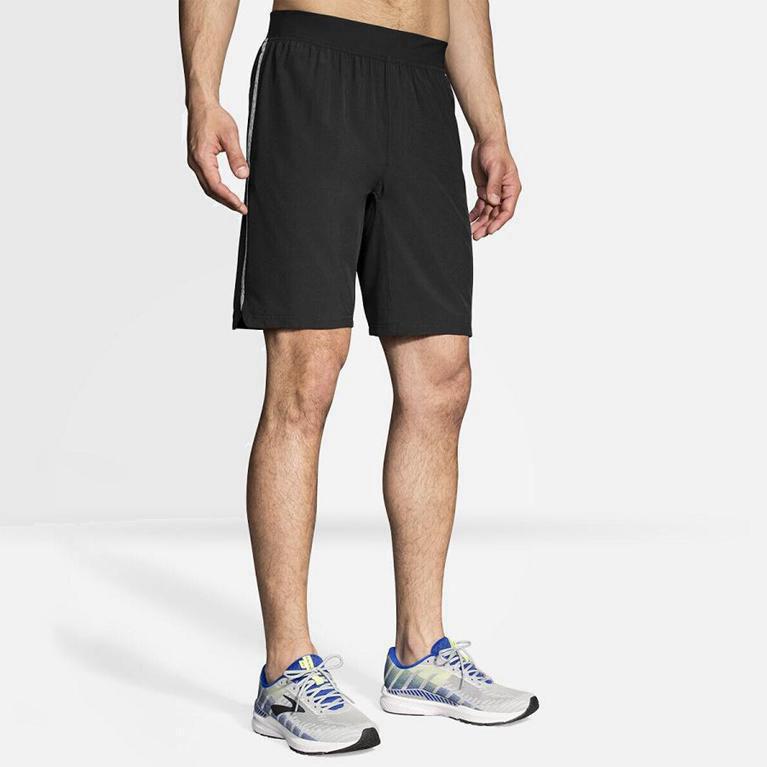 Brooks Equip 9 Israel - Men's Running Shorts - Grey (56241-EBPN)